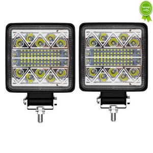 Araba Yeni 2 PC Alüminyum 102W Araç Işıkları LED 4x4 İş Işığı 3030 LED Spotlight 34SMD Kamyonlar için Farlar Traktör SUV Kapalı Yol Sis Lambası