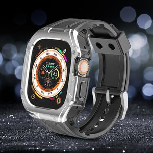 Premium PC Casker Case Case + Silikon Pasku AP Zestaw Mod Zestaw dla Apple Watch Ultra 49 mm