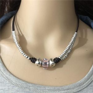 Choker Chokers Anslow Original Design Vintage Couple Zinc Alloy Glass Beads Statement Collar Necklace for Women Charms Jewelry