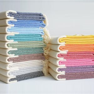 Plaid frędzle 100% bawełniany ręcznik kąpienny w saunie do domu na sofę do domu tkana żakard ręcznie robiona koc podróż Turkish duży ręcznik plażowy