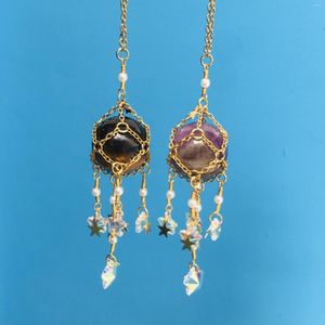 Charms Crystal Woven Sun Catcher Hanging Window Garden Home Car Pendant Jewelry