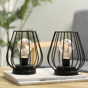 Table Lamps 2Pcs Black Table Lamp Battery Powered Lamp Wireless Lamps for Living Room Bedroom Weddings Parties Garden Patio Home Decor G230522