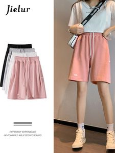 Capris Jielur Summer Fashion Cool Short Short Pants Sport Wide Leg Shorts Street Loose Pink Pink Shorts女性Harajuku BF M2XL