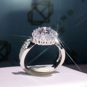 Ringe aus 925er-Sterlingsilber mit künstlichem Diamant für Damen, ovaler Hochzeits- und Verlobungsschmuck