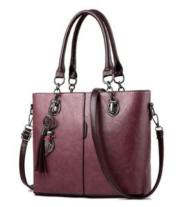 HBP Handtaschen Geldbörsen Damen PU-Leder Tragetasche Weiche Umhängetasche Damen Messenger Bags Pflaumenfarbe