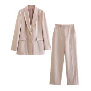 Kvinnors kostymer blazers Nya vårbyxor Set 2023 Fashion Ultra Thin Pants+Trailblazer Set Office Women's Casual Party Holiday 2pk Set P230522