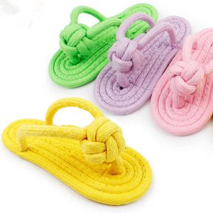 Dog Toys Chews Pet Dog Chew Knot Toy Cotton Rope Slippers Pet Toy Cleaning Teeth Bite Resistant Chew Puppy Toy Dogs Accessories G230520