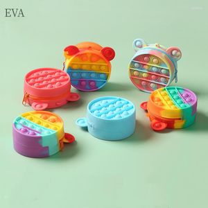 Storage Bags Creative Silicone Coin Purse Organizers Puzzle Decompression Toy Bag Earphone Key Waterproof