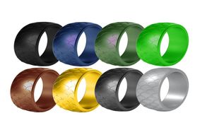 8pack 2020 più nuovo stile anelli di gomma in silicone a forma di pesce 8 colori gruppo fedi nuziali in silicone men039s sport silicone vip ring4360605