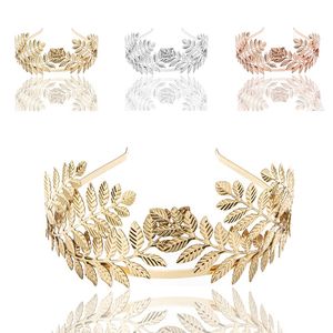 Metal Hollow Leaf Design Bridal Headband Tree Leaves Hair Hoop Women Elegant Head Hoop Wedding Hair Accessories