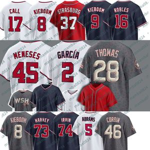 Luis Garcia National Baseball Jerseys Nationals Joey Meneses Lane Thomas Alex Call Carter Kieboom Stephen Strasburg Jeimer Candelario Keibert Ruiz