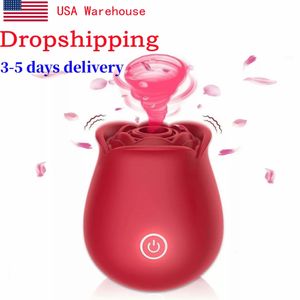 Adult Toys Rose vibrator toy silent adult suction Rose vibrator vaginal female clitoral suction Sex toy US warehouse 230520