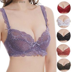 BRAS Women Lace Bras Ultra-Thin Perspektiv Bralette Deep V Sexig underkläder BH Toppar Plus Size Abcde Cup Underwear T230522