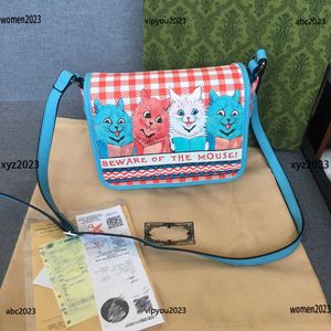 Luxe hoogwaardige tas schattige kat patroon messenger baby checker ontwerp hangbag kind knapack kinderen mode crossbody tas