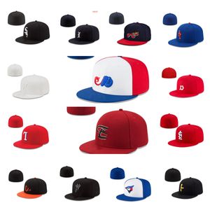 Wszystkie logo zespołu Dopasowane czapki Snapbacks Designer Ball Fit Baseball Hat Haftowanie regulowane czapki na zewnątrz sport