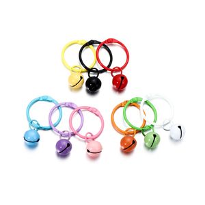 5pcs/lote natal colorido jingle sells keyrings charme Bell Festival Party Decoration for DIY Jewelry fabricação de acessórios