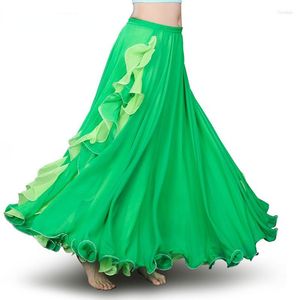 Sahne Giyim Şifon Yüksek Yarıklar Göbek Dans Etekleri Kadınlar İçin Göbeksice Kostüm Accessoires Etek