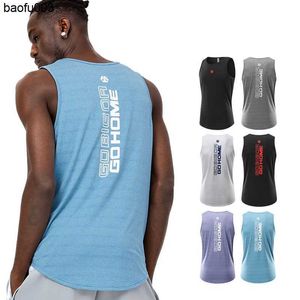 Men's T-Shirts Running Vest Sports Sleeveless T-shirt Male Quick-drying Elastic Basketball Breathable Gym Training Top J230522