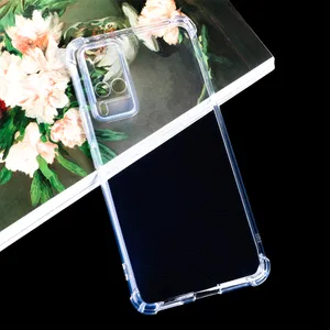 Transparent Soft TPU Phone Case Clear Shockproof Cover Cases For Vivo IQOO 7 S10e V23E S9 S7 5G V20 Pro S7t 5G V15 S1 Pro X70 X60 X51 X50 Pro