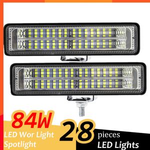 NOWOŚĆ 4/2PCS LED LIKA LIKA 84W LED Mgły Mgły Work Light BARNE Nocne światło reflektora do ciągnika w terenie 12 V 24 V LED Belka kombinacji LED