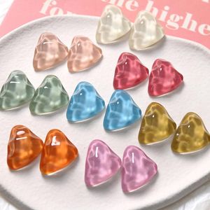 Crystal 100pcs/lot water ripple effect color geometry irregular triangle shape flatback resin beads diy jewelry earring/hair accessory