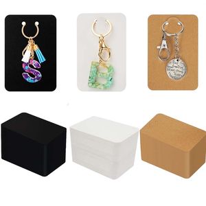 50st KeyChain Display Card Holder Self-Telling Bag For Keyring Jewelry Paperboard Display Packaging Small Business Supplies