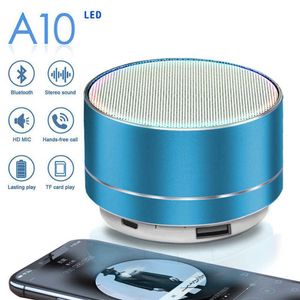 Cell Phone Speakers A10 Wireless Bluetooth Speaker Small Steel Cannon Subwoofer Portable Mini Gift Card Bluetooth Audio PC Notebook Outdoors Speaker Z0522