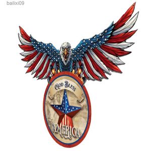 Party Decoration Eagle Pendant 4th July Wall GOTH ROOM DECOR American Flags Iron Metal Usa Sign Mural Bald Stars T230522
