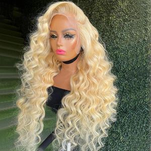 Syntetyczna koronkowa fala przednia dla kobiet frontal 613 Blond Naturalne włosów