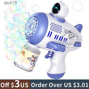 Gun Toys Astronaut Automatic Bubble Machine for Children Bubble Gun Rocket Launcher Bubble Blower For Kids Soap Bubble Maker Summer Toys T230522