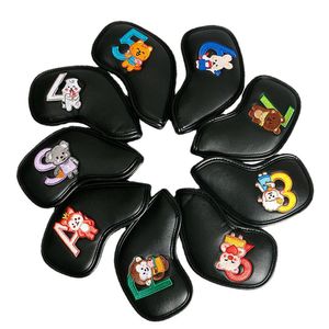 Другие продукты для гольфа 9шт/установленные портативные Pu Golf Club Club Covers Covers Golf Golf Head Cover Set Accessesure Golf Pulter Cover Golf Headcover 230522 502