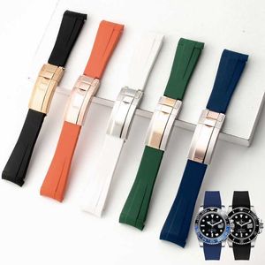 Rubber Watch Strap For Rolex GMT Silicone Watch Band 20mm Waterproof Replacement Wristband