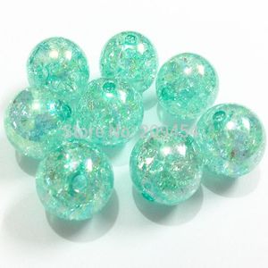 ビーズ（サイズを選択してください）12mm/16mm/20mm tqcolor緑のアクリルクラックabビーズ