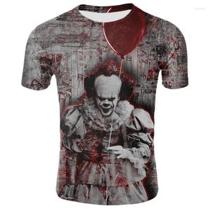 Männer T Shirts 2023 Casual 3D T-shirt Männer Harajuku Clown Print Halloween Street Wear Mode Frauen Sommer