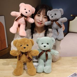 30cm kawaii 테디 베어 플러시 장난감 소프트 박제 미소 미니 곰 인형 아기 생일 선물 여자 발렌타인 낭만적 인 선물