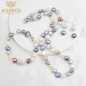 Naszyjnik Ashiqi Natural Freshwater Pearl Jewelry Festy for Women 910 mm Baroque Pearl Ne+Br+EA