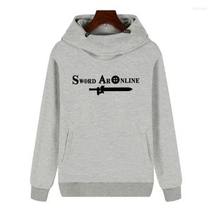 Moletons de capuz masculino de anime sword on -line on -line moletons casuais de casual de algodão