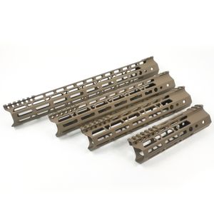 7/10/12/15 Zoll leichte Schraubmontage Typ M-LOK Handschutzkante CNC-Anfasung für .223/5,56 FDE-Farbe