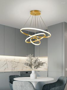 Chandeliers Modern Led Ceiling Chandelier Gold/Black/White/Brown For Living Dining Bedroom Kitchen Nordic Luxury Villa Indoor Lighting Lamps