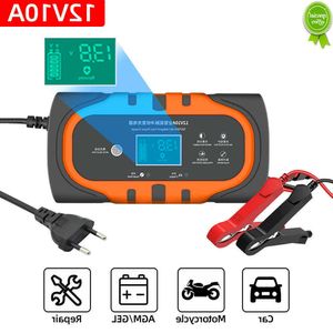 Auto Neue 12V10A Puls Reparatur Auto Batterie Ladegerät Automatische 12V 10A Intelligente Batterie Ladegeräte Nass Trocken Blei Säure AGM Auto Motorrad