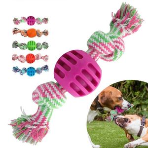 Brinquedos de cachorro Chews Pet Toy Toy Borta Cão de cachorro Toy Toy Double Knot Cotton Cother Dog Chew corda Filhote de dentição Toy Pet Supplies Puppy Toys G230520