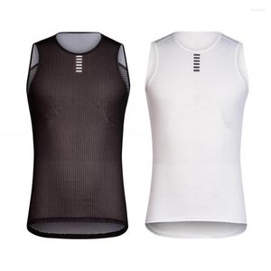 Giacche da corsa Estate Ciclismo da uomo Base Layer Air Mesh Biancheria intima leggera e traspirante Gilet sportivo per bici da strada First Black