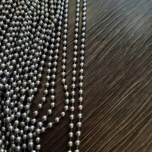 Necklaces Not Easy 1 Meter Long Bead Ball Titanium Chain Necklace Kit with 5 Locking Connecting Clasps