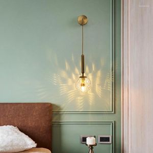 Lampy ścienne lampa nordycka retro świece światła sypialni dekoracja