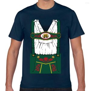 Herren T-Shirts Tops Shirt Männer Oktoberfest Lederhosen Lustiges weißes kurzes männliches T-Shirt