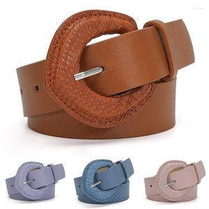 Belts PU Leather Wide Belt Adjustable Decorative Waist Strap Snake Print Wrap Buckle Solid Color Simple Vintage Women