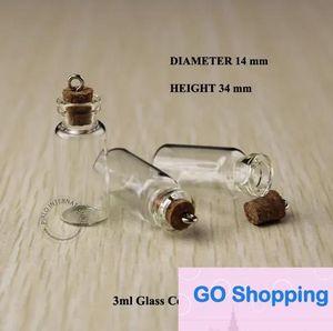 Mini small glass bottles vials jars with corks decorative corked glass test tube bottle with cork for pendants mini 50pcs