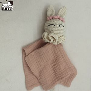 Baby Succhietto Placare Asciugamano Bavaglino Morbido Animale Coniglio Bambola Addormentata Massaggiagengive Neonati Morbido Comfort Dormire Allattamento Cuddling Coperta T