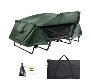 Tendas e abrigos Personagem Bed de cama de casal de cama dobrável Campo de camping portátil à prova d'água com raio Bagtents TentStents3646314