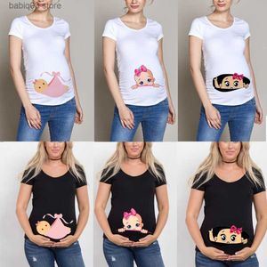 Annelik üstleri tees kadın hamilelik tişört bu bir kız bebek baskı hamile hamile tişörtler komik hamile kadınlar yaz tees hamile üstleri t230523